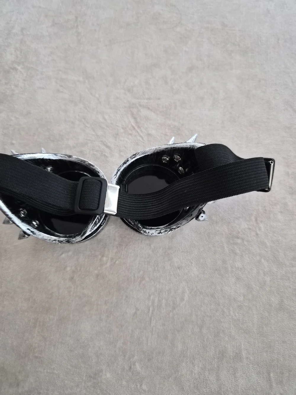 Silver Spiked Steampunk Cyberpunk Rave Goggles